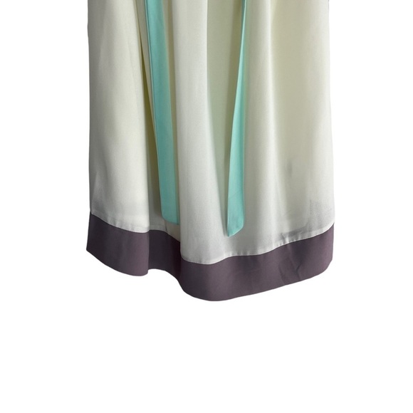 🌺LULU’s Ivory Cream / Mint Green Classy Flounce Dress Size Medium — GORGEOUS!!!🌺 - Picture 4 of 6